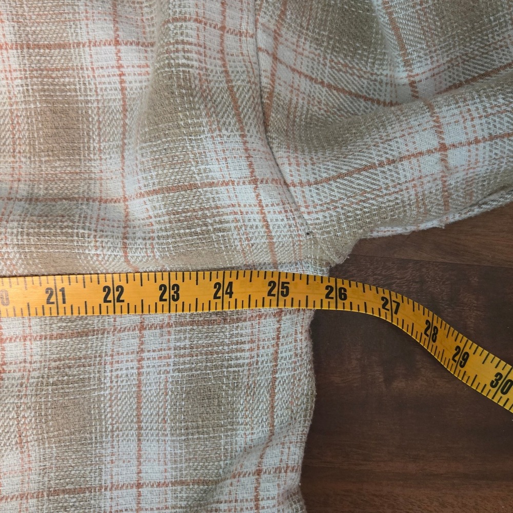Chic Soul Tan Plaid Coastal Relaxed Fit Womens 2XL Long Sleeve Oversized Shacket - Picture 6 of 9